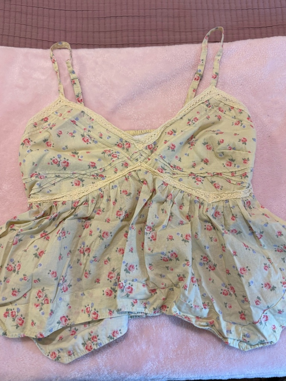 Yellow Floral Tank Top
